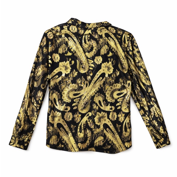 Saint Laurent Black and Gold Women's Top - Picture 2 of 3